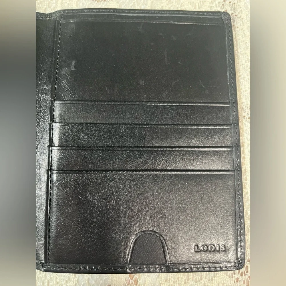 Lodis Black Leather Card Holder